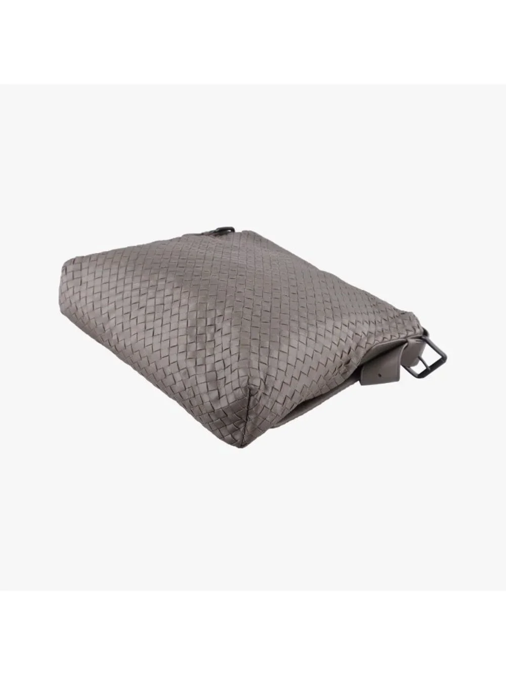 Bottega Veneta Intrecciato Gray Lambskin Shoulder Bag